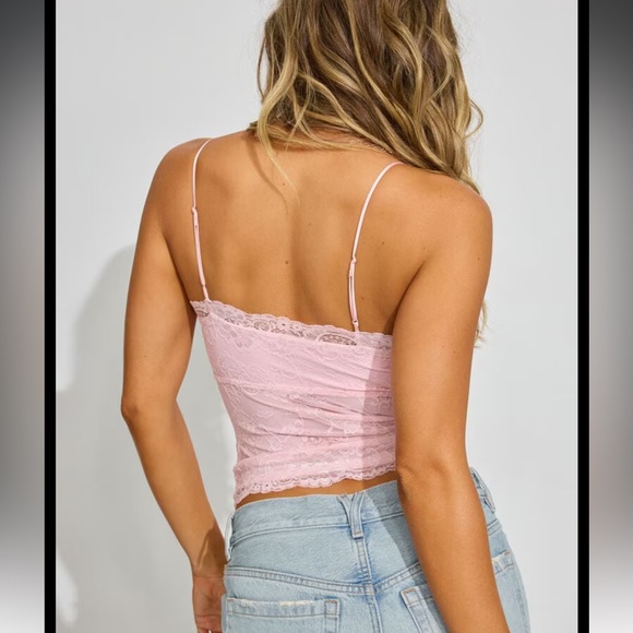 NWOT Garage Pink Lace Camisole - Picture 6 of 6